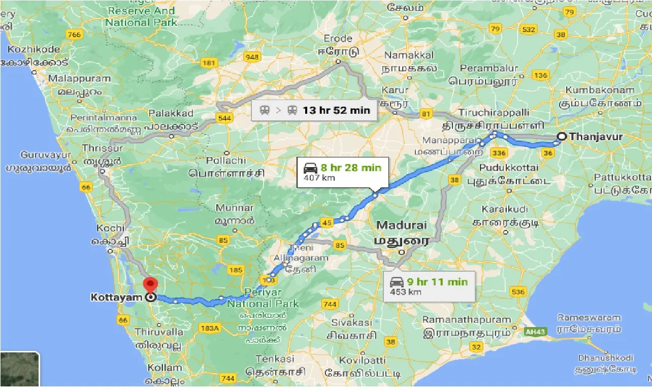 thanjavur-to-kottayam-one-way
