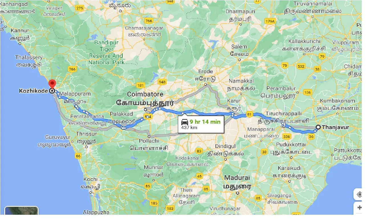 thanjavur-to-kozhikode-taxi