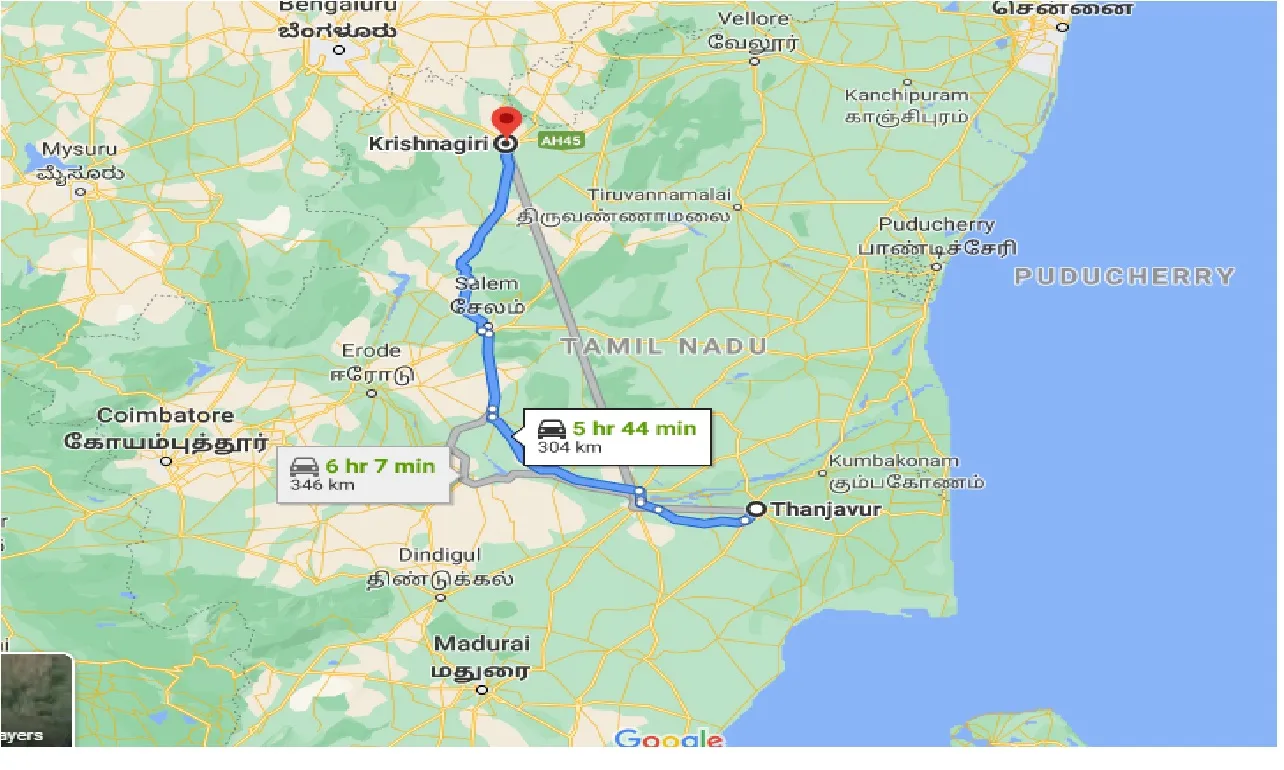 thanjavur-to-krishnagiri-one-way