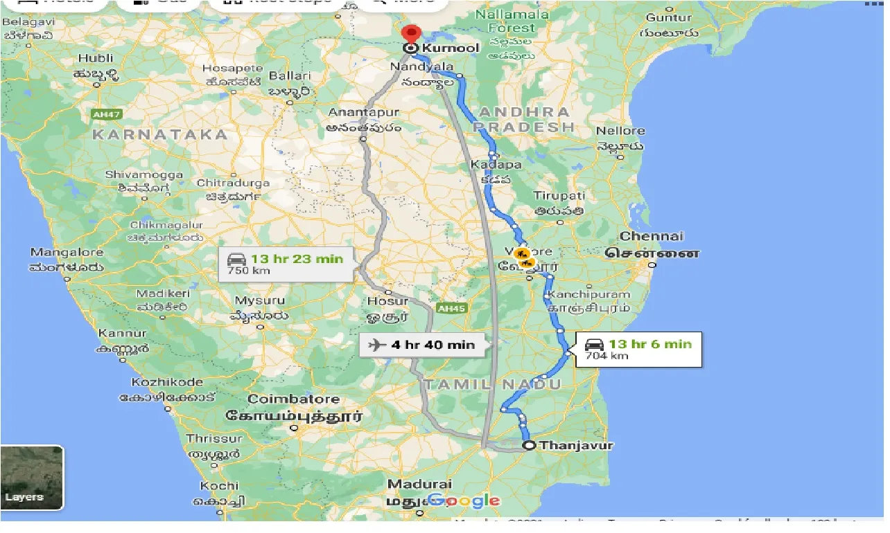 thanjavur-to-kurnool-taxi