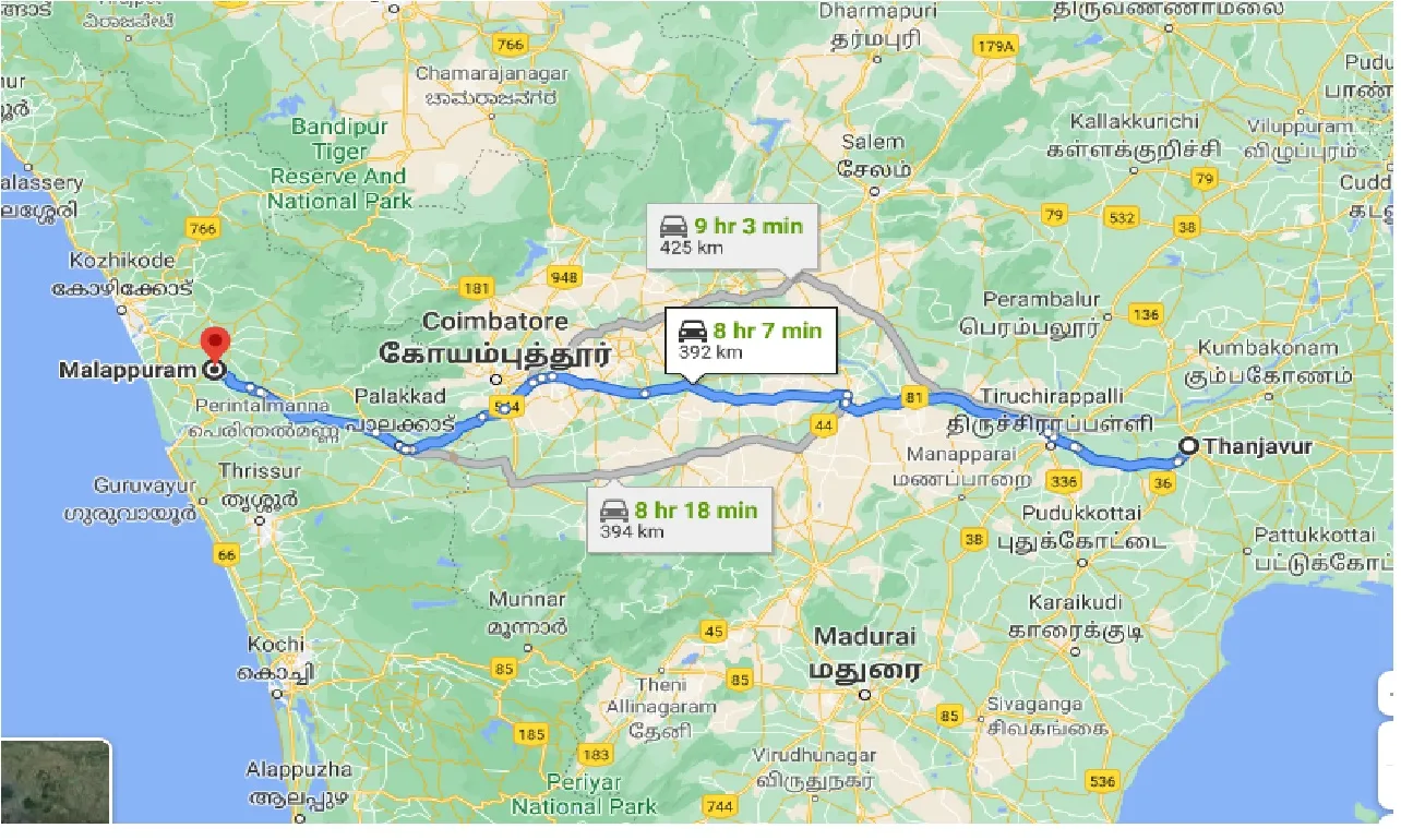 thanjavur-to-malappuram-one-way