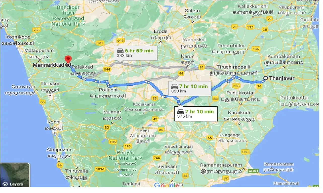 thanjavur-to-mannarkkad-taxi