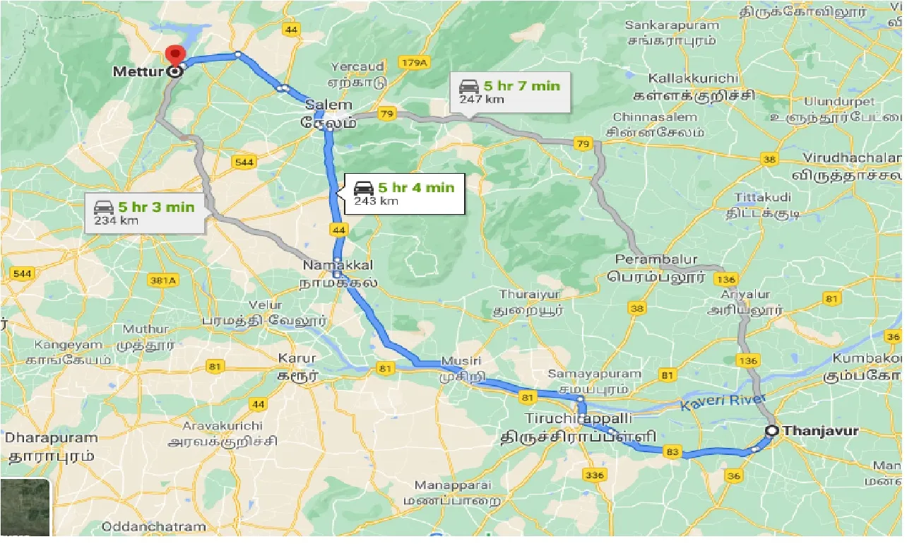 thanjavur-to-mettur-one-way