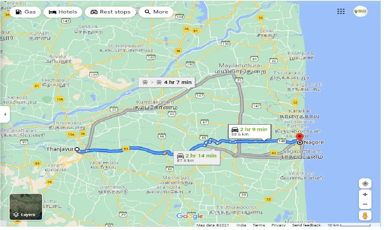 thanjavur-to-nagore-one-way