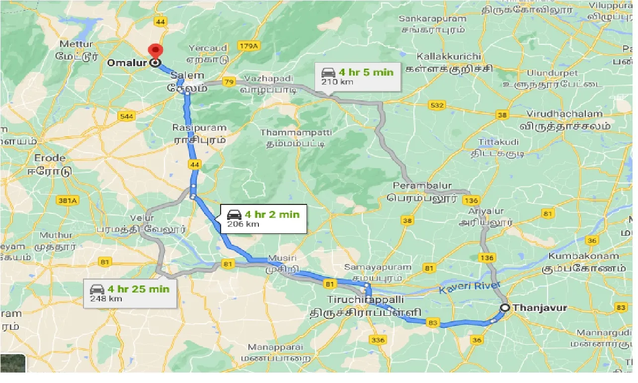 thanjavur-to-omalur-one-way