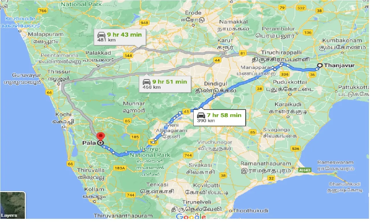 thanjavur-to-pala-taxi