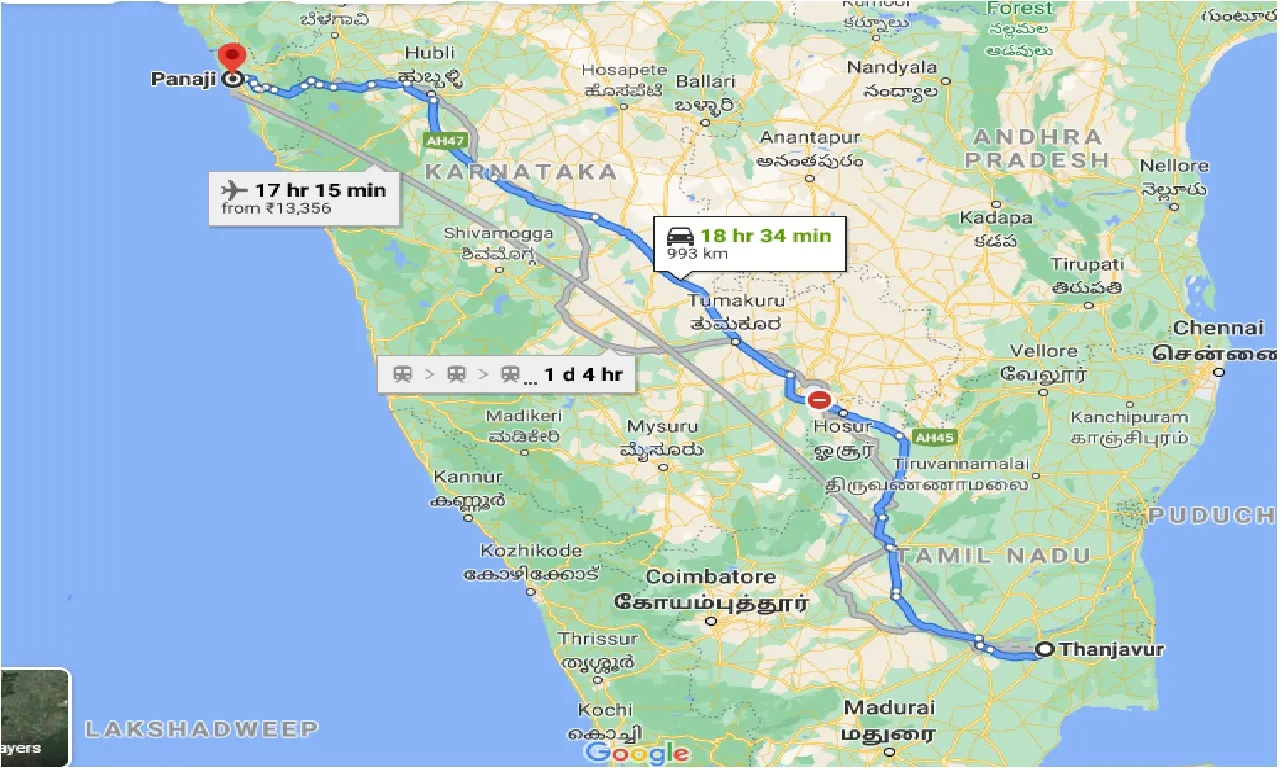 thanjavur-to-panaji-one-way