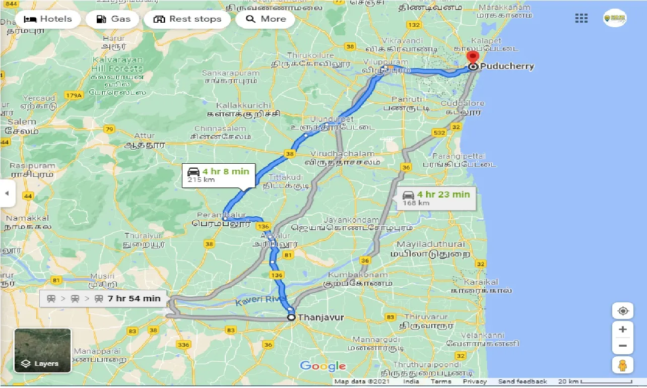 thanjavur-to-pondicherry-round-trip