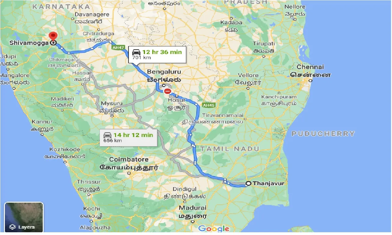 thanjavur-to-shivamogga-taxi