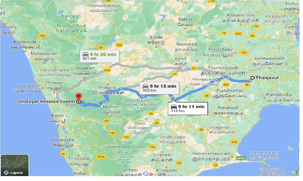thanjavur-to-sholayar-reserve-forest-taxi