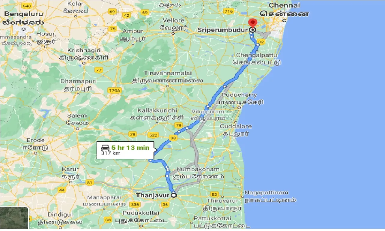 thanjavur-to-sriperumbudur-taxi