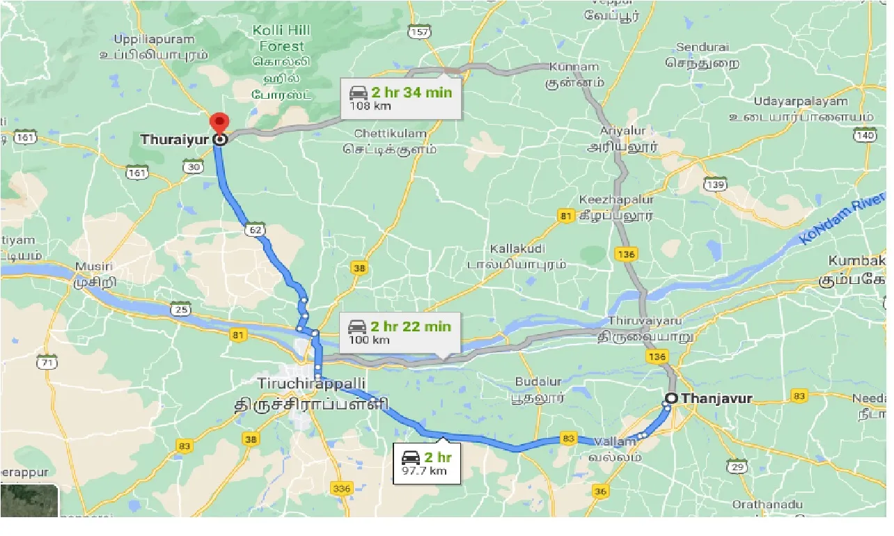 thanjavur-to-thuraiyur-one-way