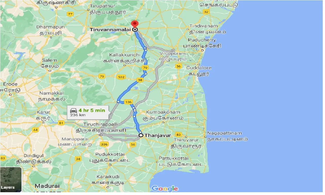 thanjavur-to-tiruvannamalai-one-way
