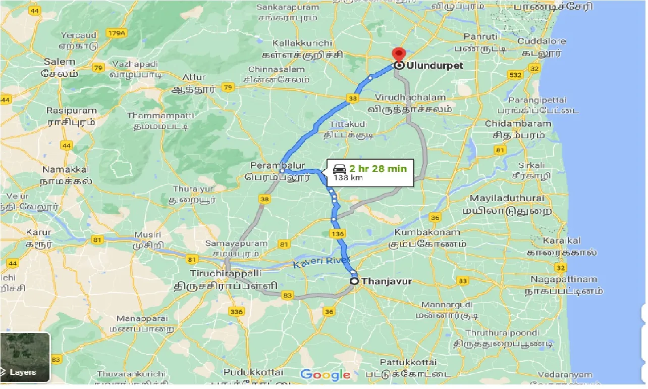 thanjavur-to-ulundurpet-one-way