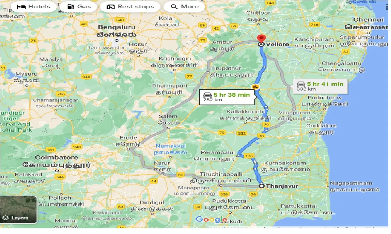 thanjavur-to-vellore-one-way