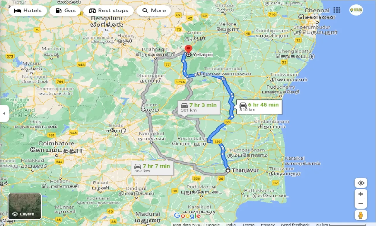 thanjavur-to-yelagiri-round-trip