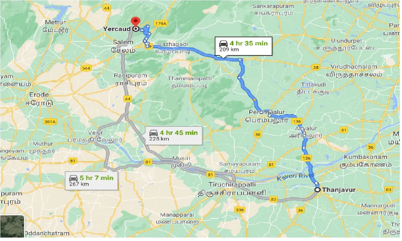 thanjavur-to-yercaud-one-way
