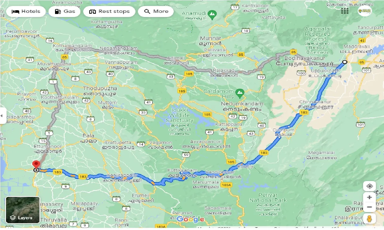 theni-to-kottayam-one-way