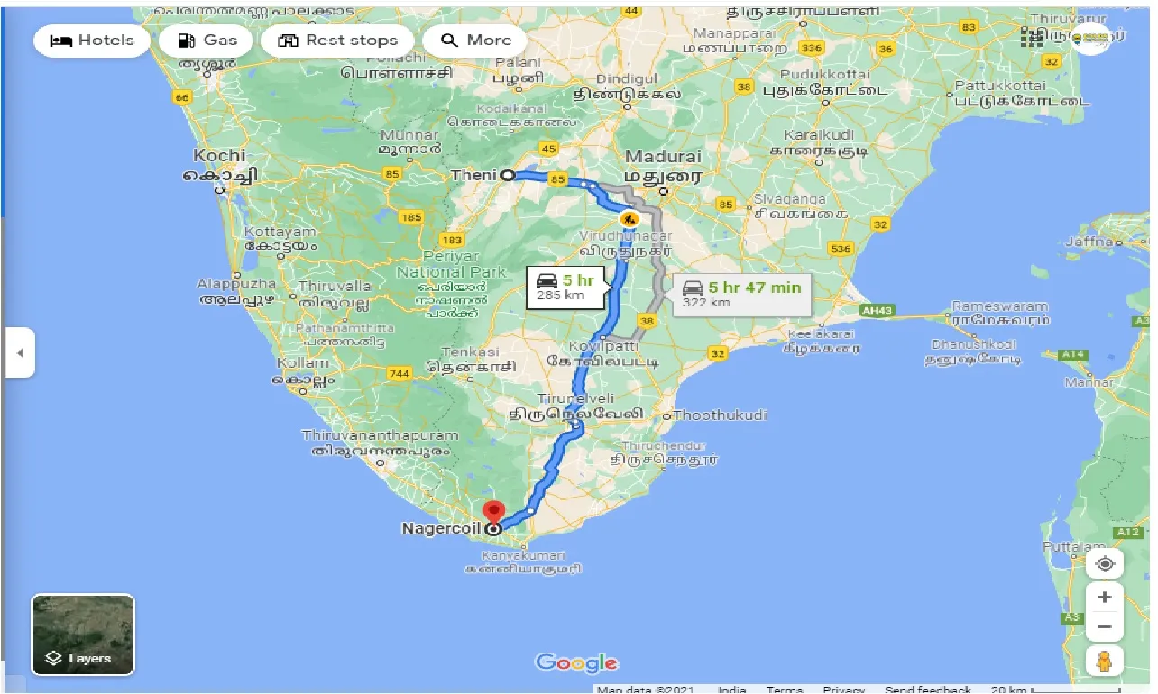 theni-to-nagercoil-one-way