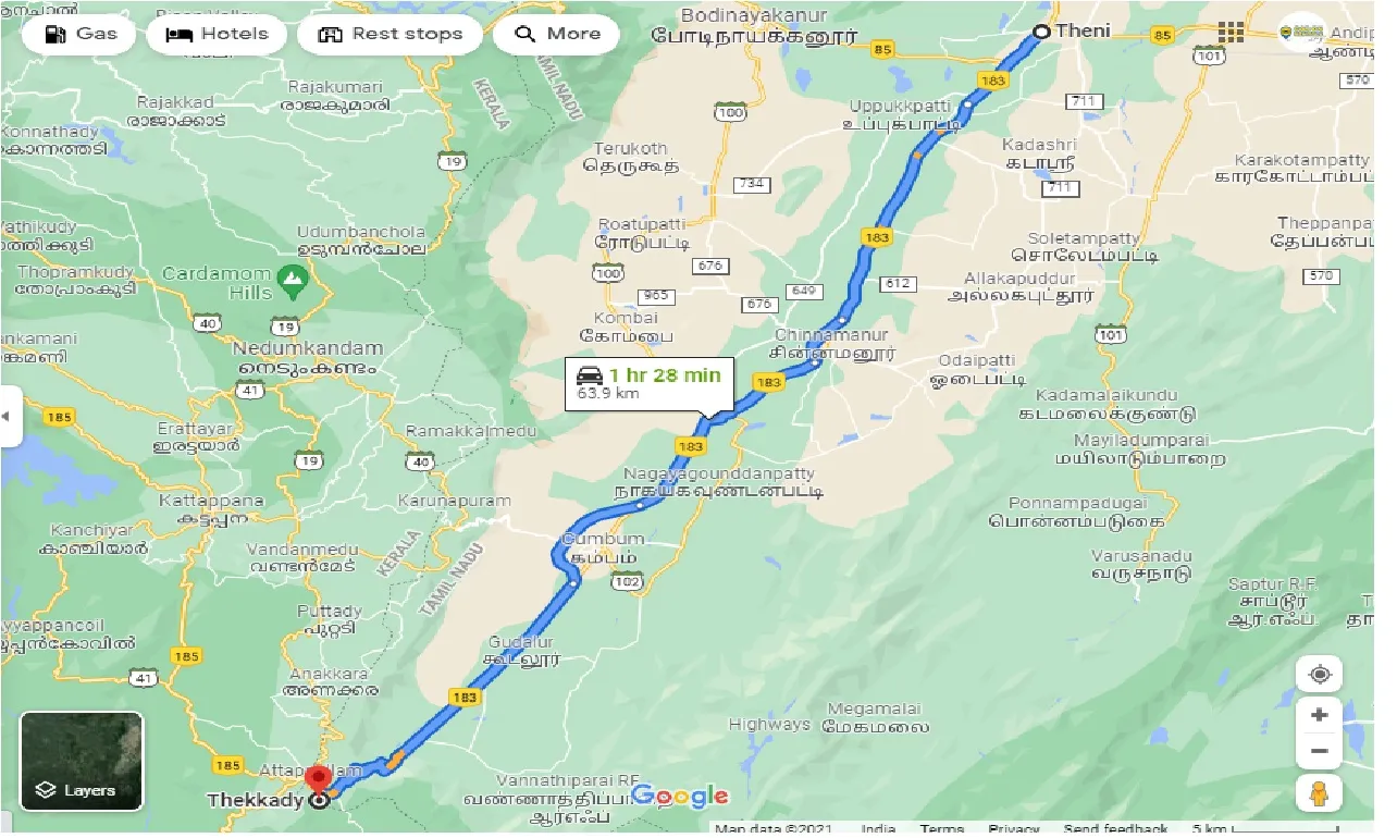 theni-to-thekkady-one-way