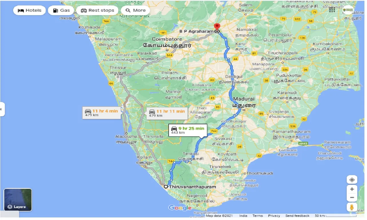 thiruvananthapuram-to-brahmana-periya-agraharam-round-trip