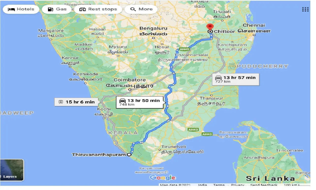 thiruvananthapuram-to-chittoor-one-way