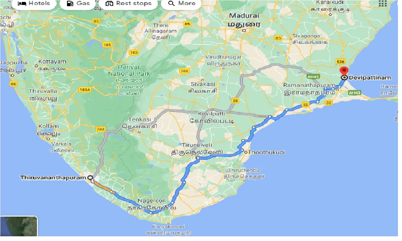thiruvananthapuram-to-devipattinam-taxi