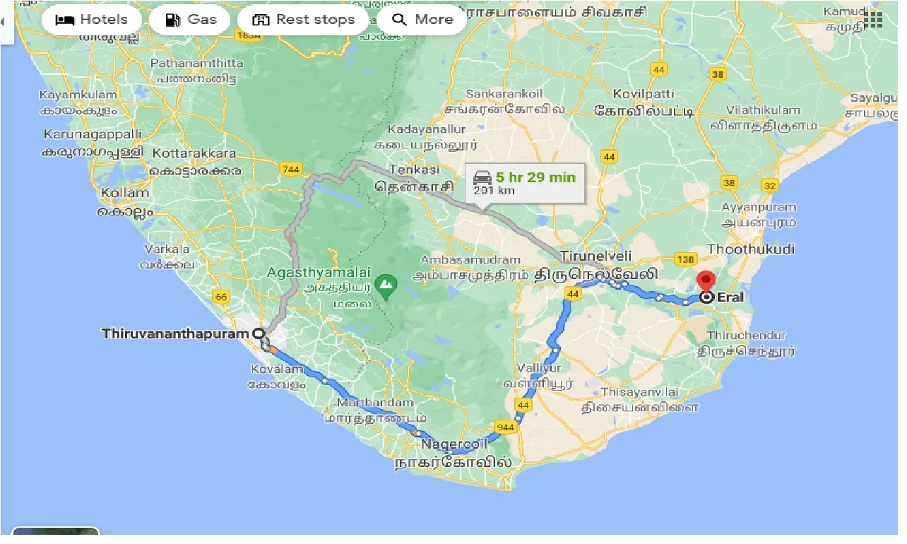 thiruvananthapuram-to-eral-taxi