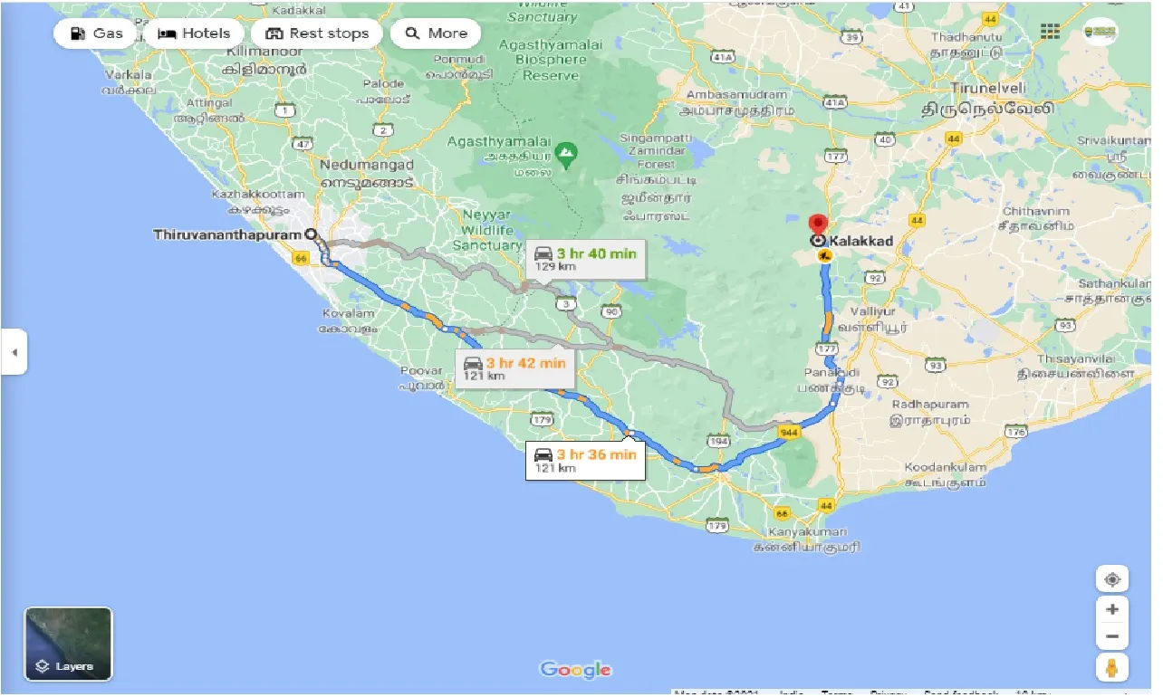 thiruvananthapuram-to-kalakad-round-trip