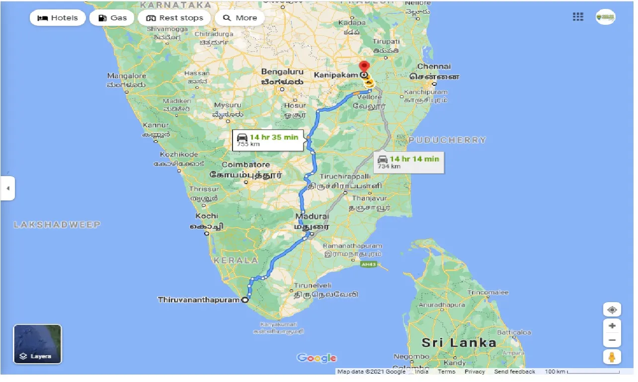 thiruvananthapuram-to-kanipakam-one-way