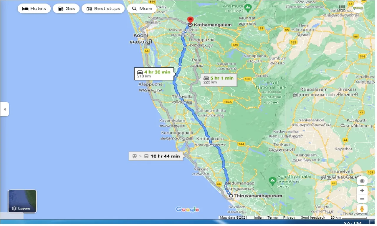 thiruvananthapuram-to-kothamangalam-round-trip