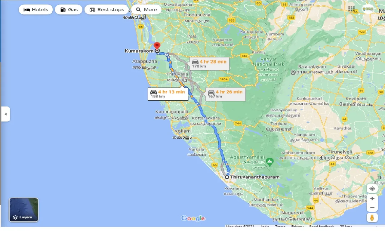 thiruvananthapuram-to-kumarakom-round-trip