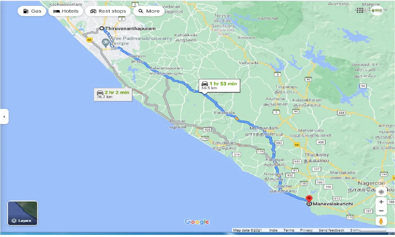 thiruvananthapuram-to-manavalakurichi-round-trip
