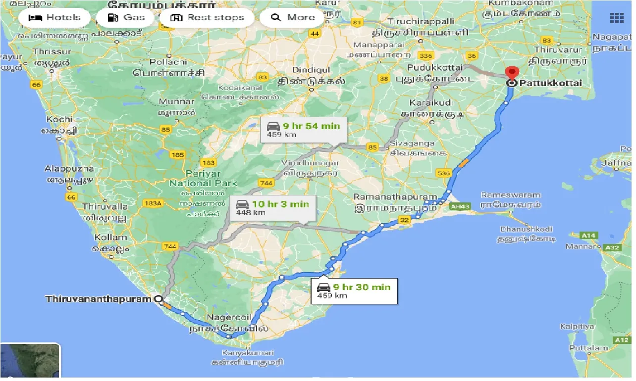thiruvananthapuram-to-pattukkottai-taxi