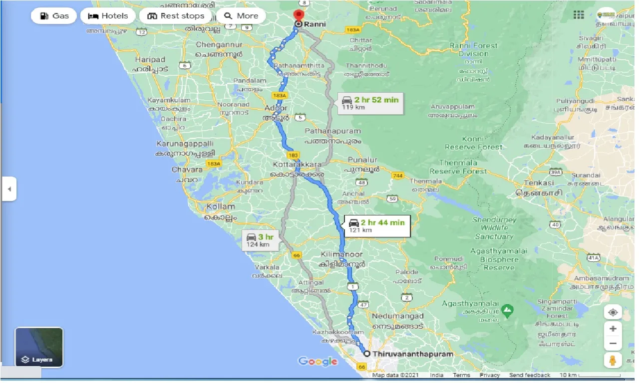 thiruvananthapuram-to-ranni-one-way