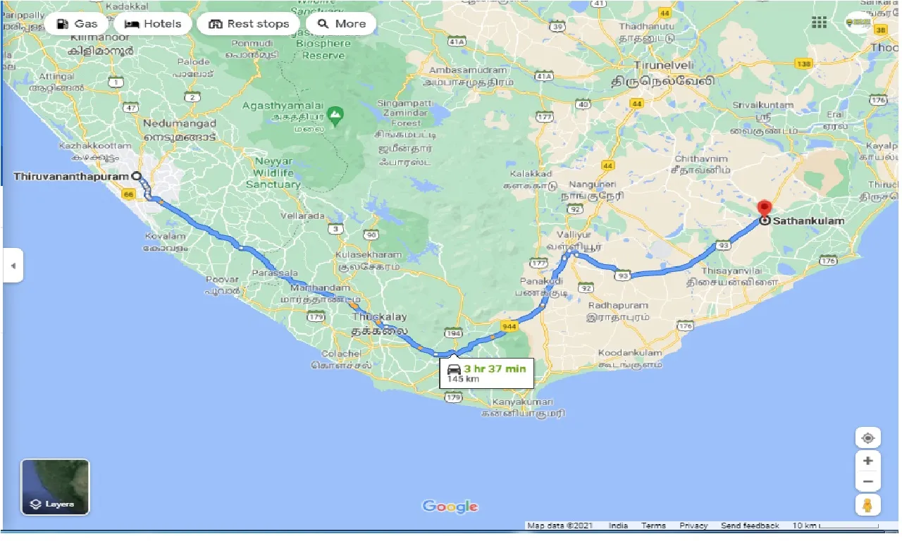 thiruvananthapuram-to-sathankulam-one-way