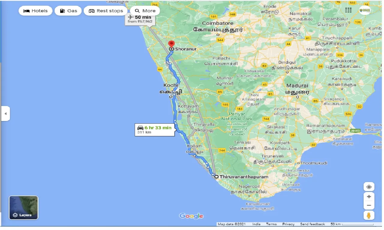thiruvananthapuram-to-shoranur-one-way