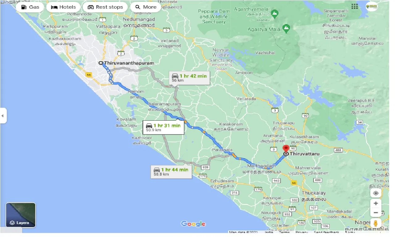 thiruvananthapuram-to-thiruvattar-one-way