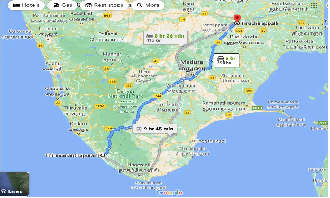 thiruvananthapuram-to-tiruchirappalli-one-way
