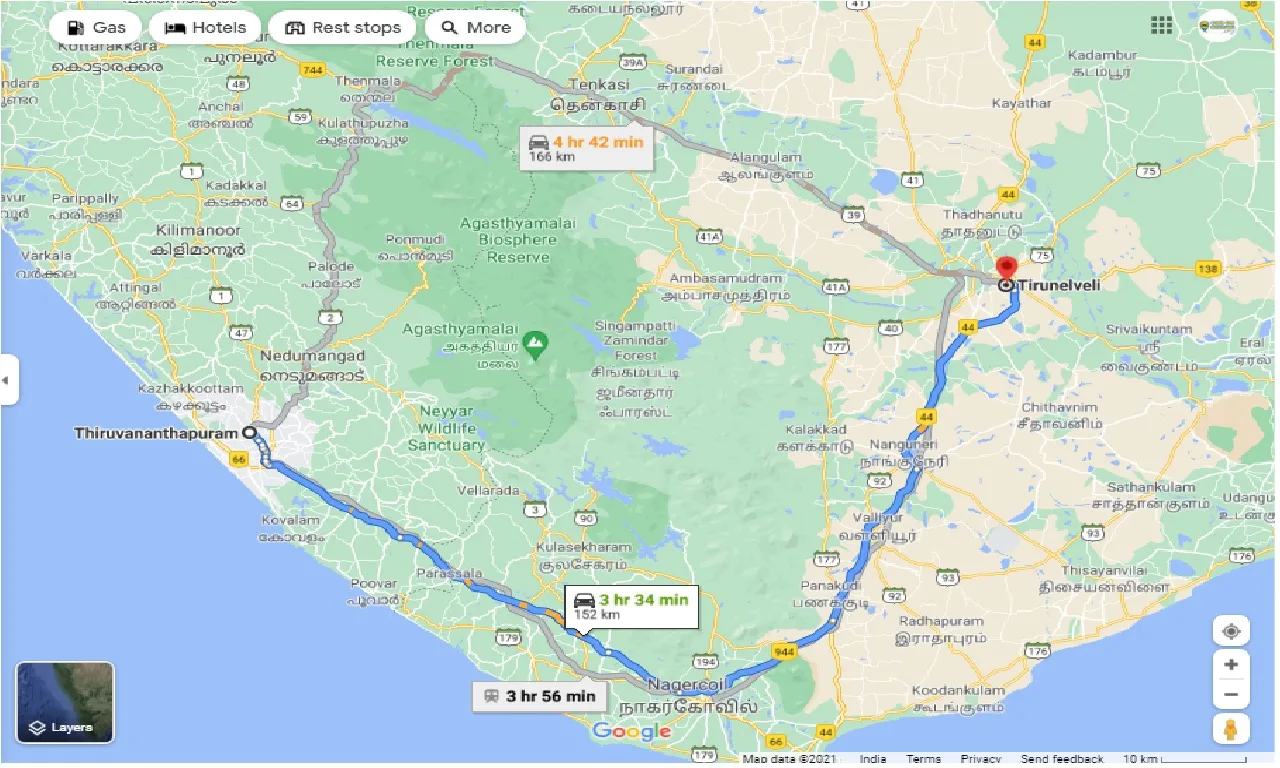 Thiruvananthapuram To Tirunelveli One Way thiruvananthapuram-to-tirunelveli-one-way