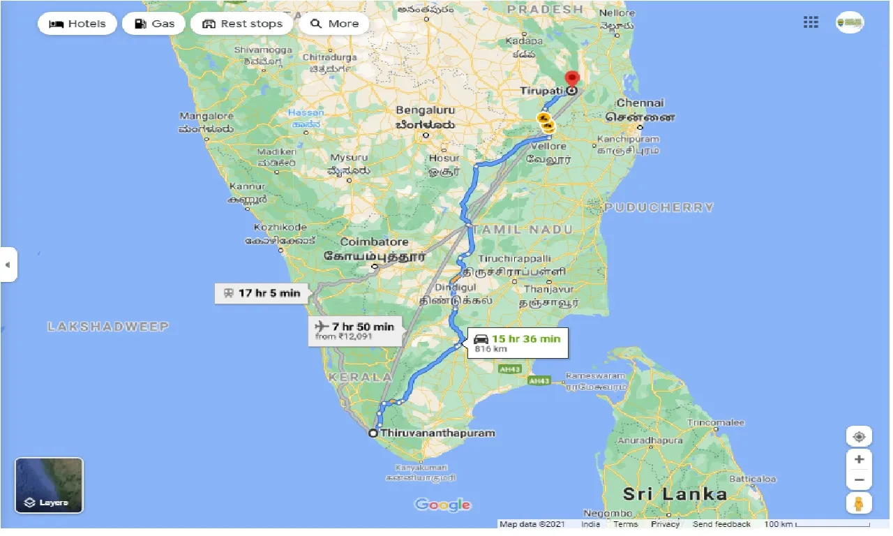 thiruvananthapuram-to-tirupati-round-trip