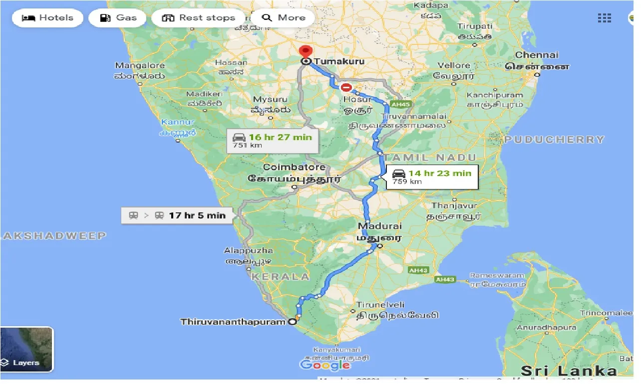 thiruvananthapuram-to-tumakuru-taxi