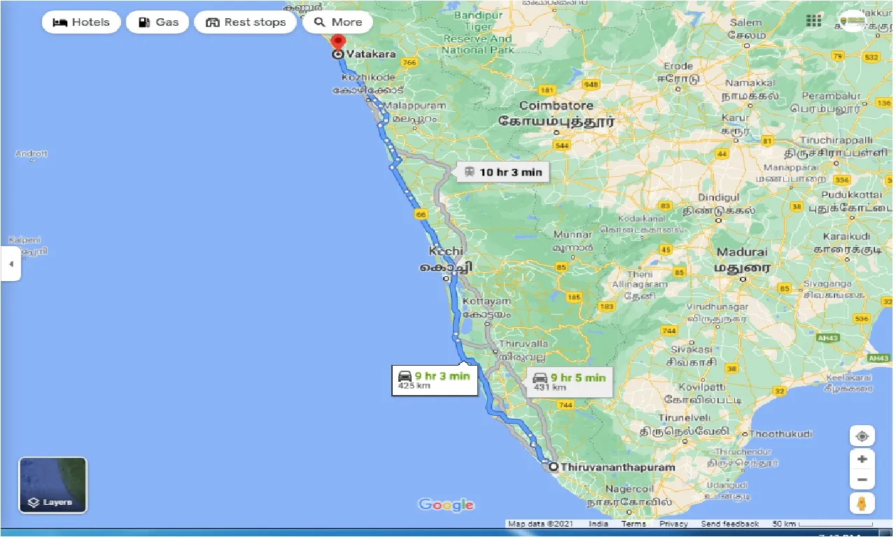 thiruvananthapuram-to-vadakara-round-trip