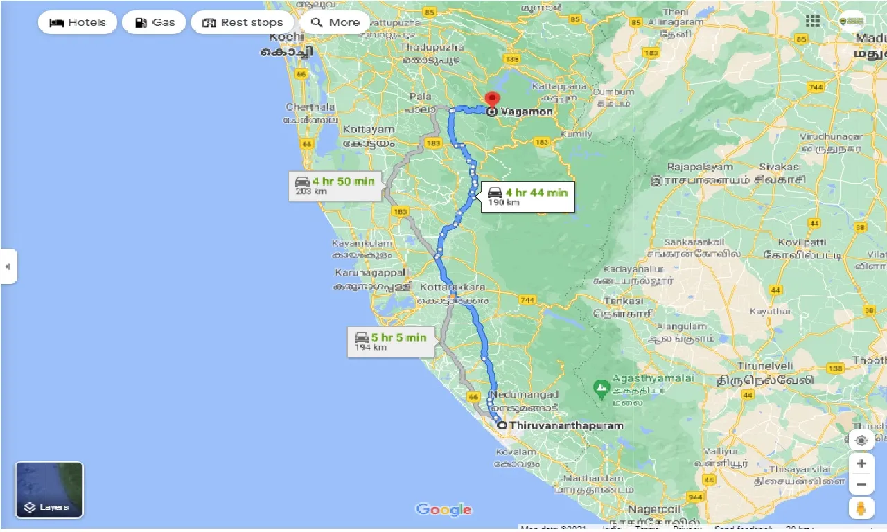 thiruvananthapuram-to-vagamon-one-way