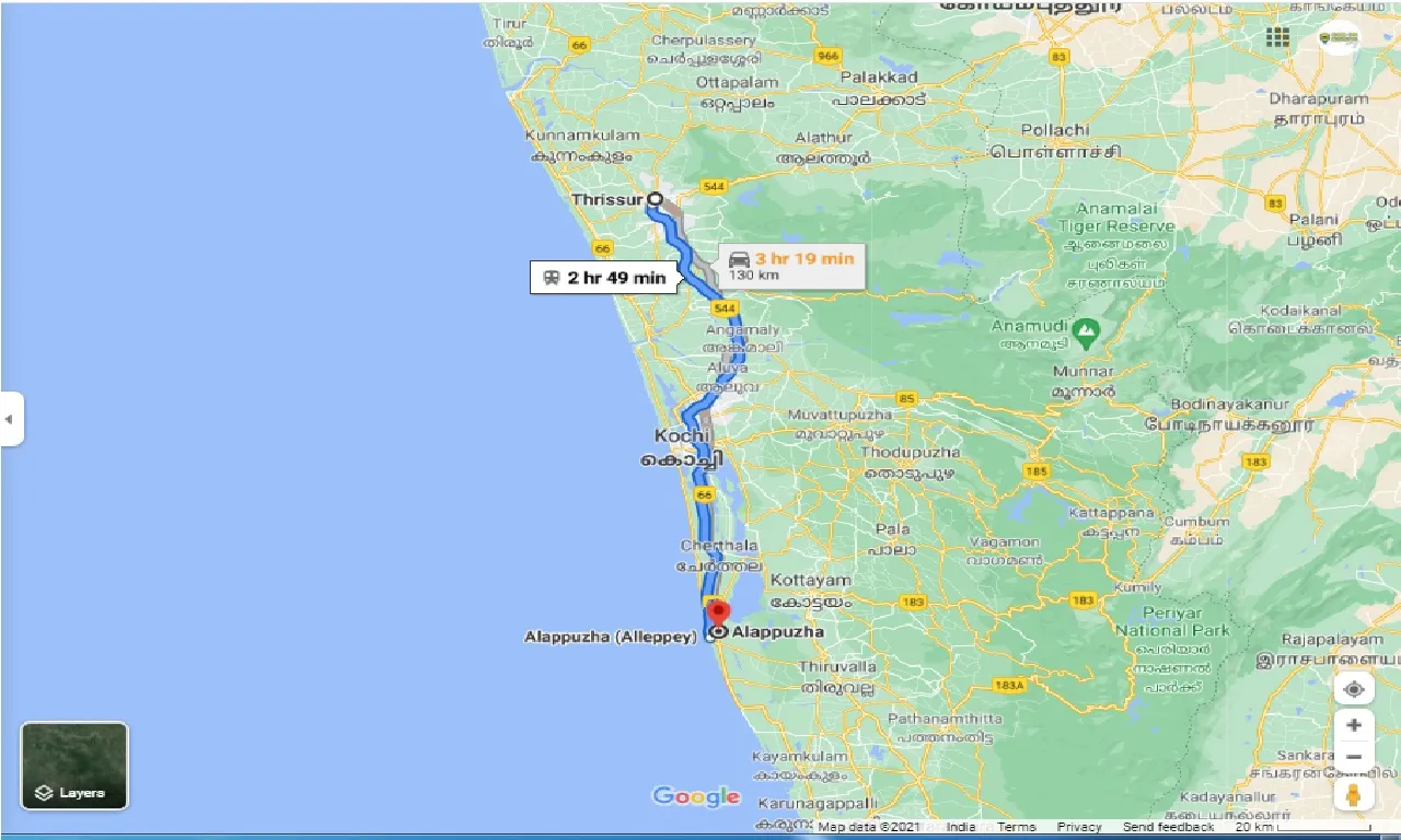 thrissur-to-alleppey-round-trip
