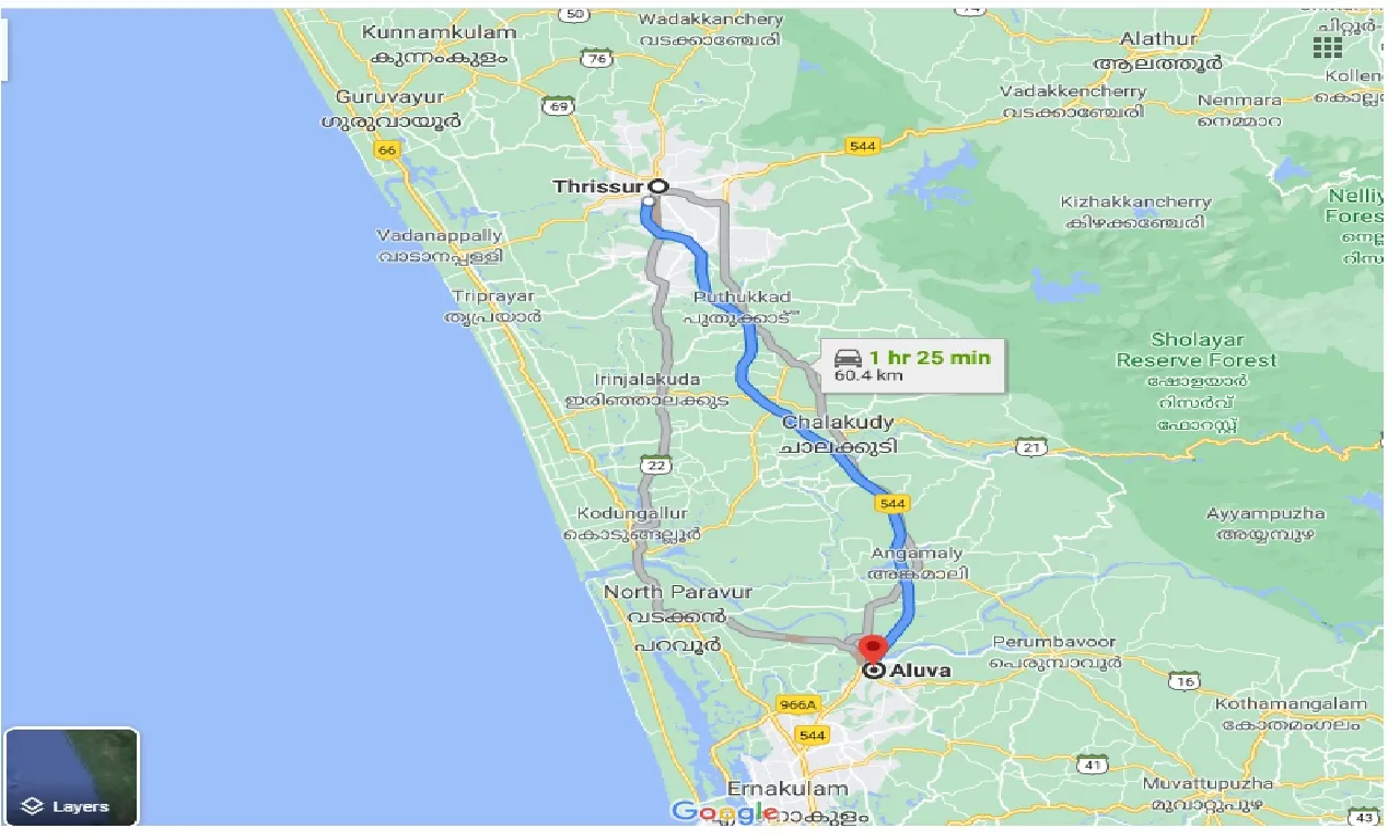 thrissur-to-aluva-one-way