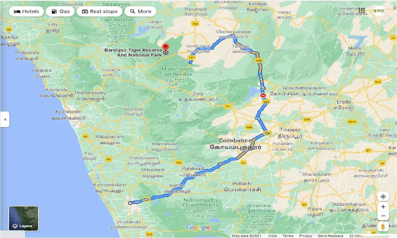 thrissur-to-bandipur-national-park-round-trip