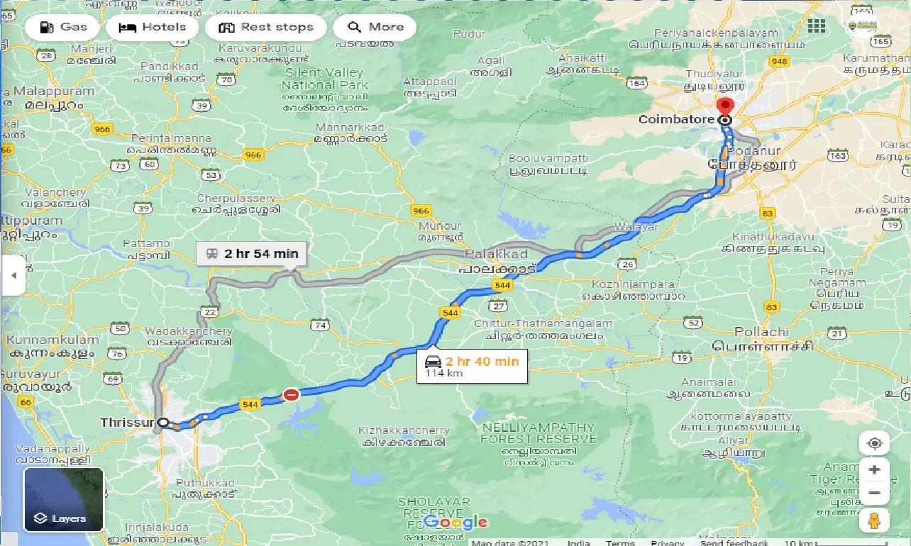 thrissur-to-coimbatore-one-way