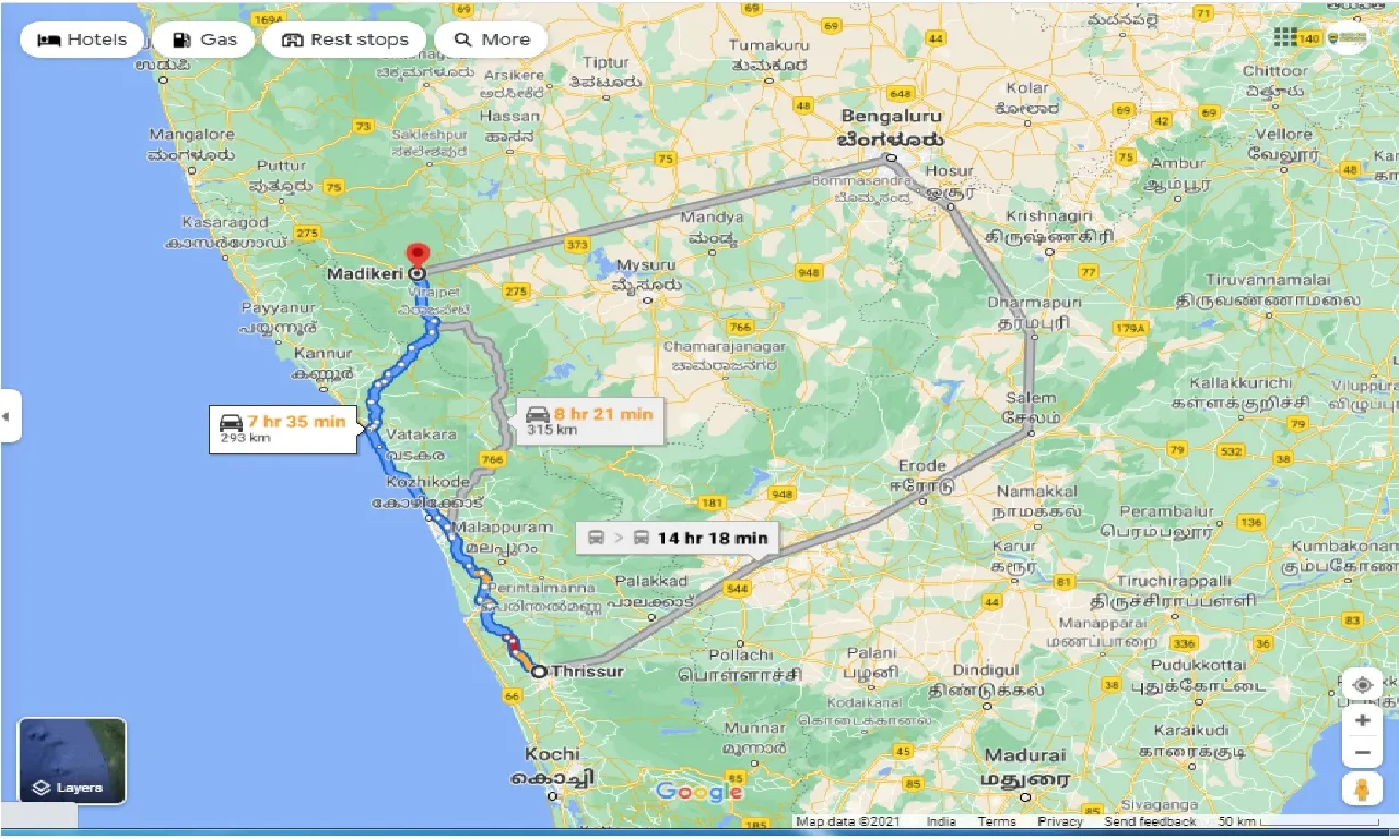 thrissur-to-coorg-round-trip
