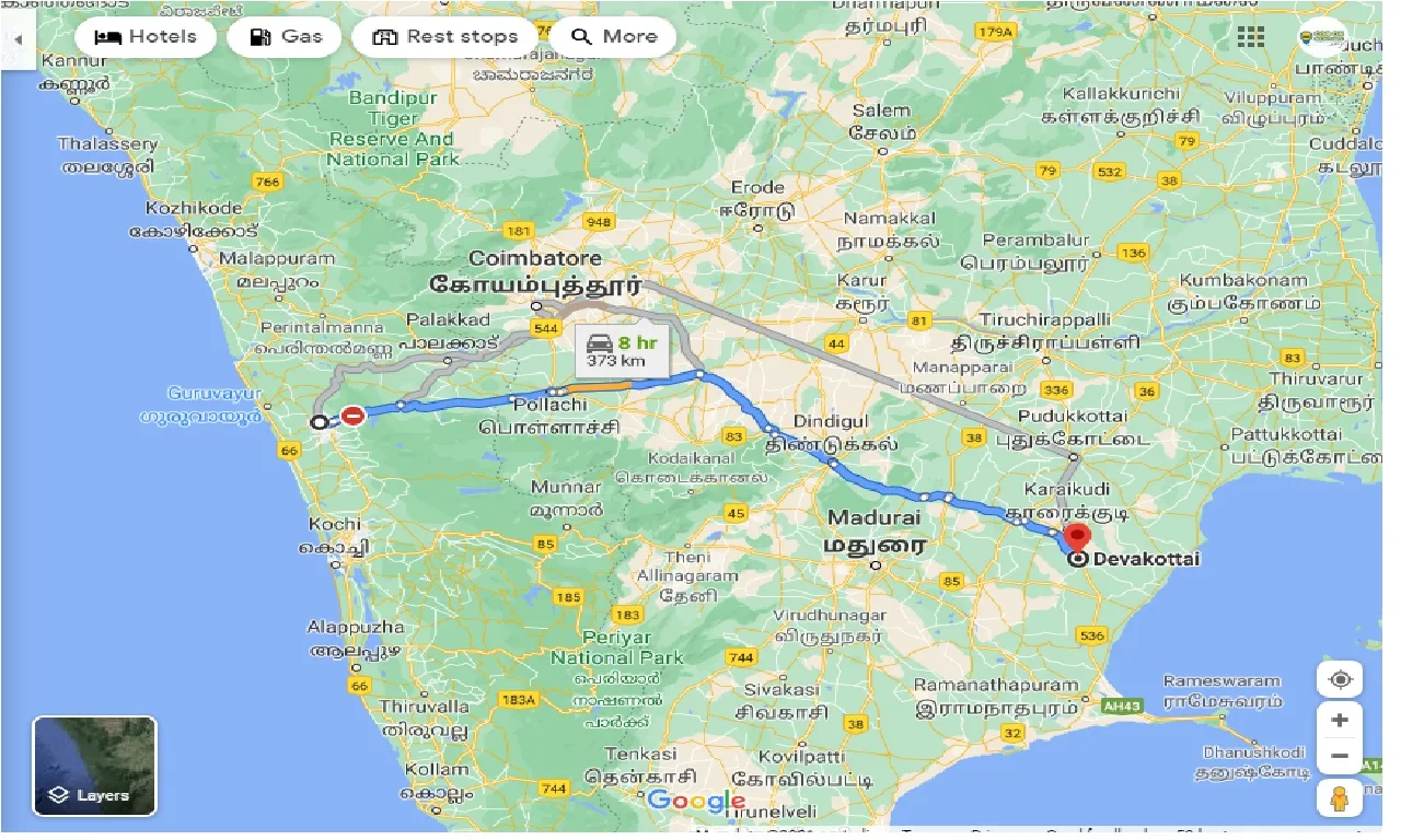 thrissur-to-devakottai-one-way